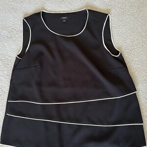 Alfani Black Top with White Accents
